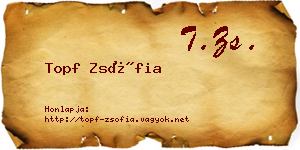 Topf Zsófia névjegykártya