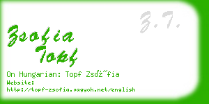 zsofia topf business card